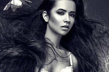 Beautiful Face, graphy, gorgeous face, portrait, black and white, woman, beauty HD wallpaper