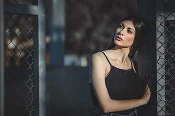 Black Dress Portrait Model, black-dress, girls, model HD wallpaper