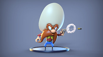 Artstation modeling, Yosemite Sam, Animation HD wallpaper