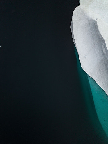 Water, Ice, View From Above, Minimalism, Iceberg HD phone wallpaper