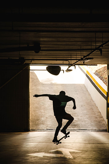Sports, Silhouette, Trick, Skateboard, Skater HD phone wallpaper