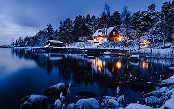 Winter Night - Full search HD wallpaper