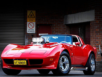 corvette, chevrolet, car, red HD wallpaper