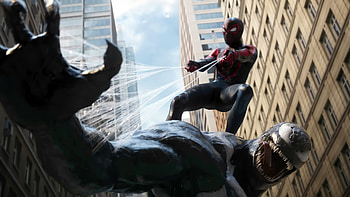 Marvel's Spider-Man 2: Dynamic Spider-Man vs Venom, video game, Marvel's Spider-Man 2 HD wallpaper