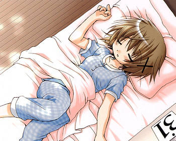 Yuno Sleeping, yuno, bed, anime, hidamari sketch, sleeping HD wallpaper