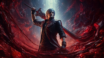 Dante In Devil May Cry 5, devil-may-cry-5, games, 2024-games, artwork, ai, digital-art, video-games, tony-redgrave, dante HD wallpaper