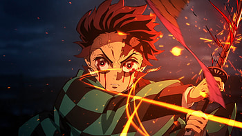 Tanjiro vs Daki, katana, Demon Slayer: Kimetsu no Yaiba, Tanjiro Kamado, Anime HD wallpaper
