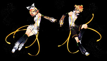 Kagamine Rin & Kagamine Len Append, anime, len, append, rin, kagamine rin, vocaloid, kagamine len HD wallpaper
