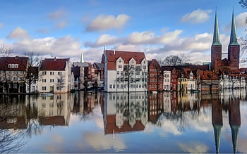 Cities, Water, Trees, Sky, Clouds, Building, Reflection, Europe HD wallpaper