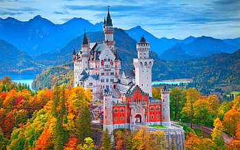 Neuschwanstein Castle Germany, Fairytale beauty, German landmark, Magical aura HD wallpaper