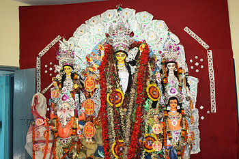 of Goddess Durga, godess durga, hindu god, india HD wallpaper
