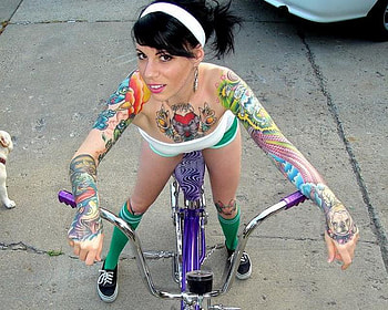 Tattooed Girl, girl, beautiful, tattooed HD wallpaper