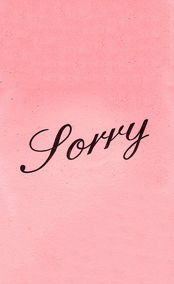 Pink, Words, Inscription, Text, Word, Lettering, Sorry HD phone wallpaper