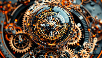 Intricate Clockwork Mechanism - Ultra, clock, gears, steampunk, machine HD wallpaper