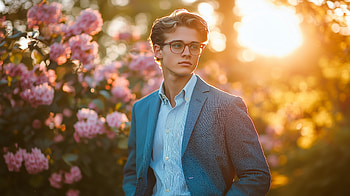 Stylish Preppy Man - Collection, man, preppy, portrait, young man, flower HD wallpaper
