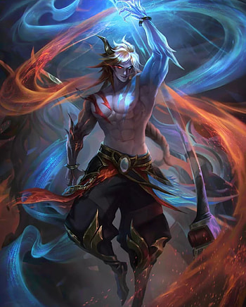 Kayn portador del anoc, league of legends, azul trueno HD phone wallpaper
