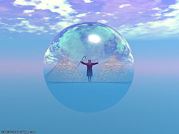 Man in a bubble HD wallpaper