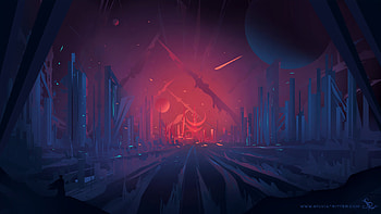 Krita City, artist, artwork, digital-art HD wallpaper