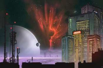 Nebula City Scifi , scifi, city, artist, artwork, digital-art, artstation HD wallpaper