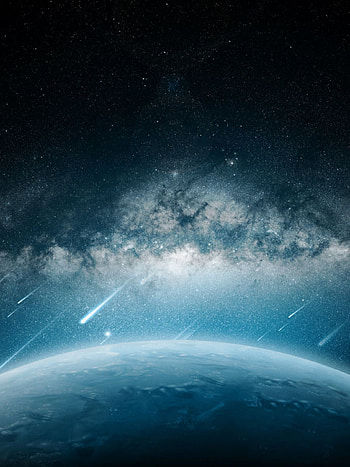 Space rain, Meteorite planet, iPad , Amazing space scenery HD phone wallpaper