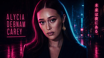 Alycia Debnam Carey, Woman, Portrait, Neon, Cyberpunk HD wallpaper