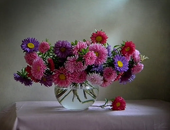 Bouquet of colorful flowers, Flowers, Macro, Bouquet, Vase HD wallpaper