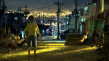 Sao Paulo City , alone, child, artist, artwork, digital-art, artstation HD wallpaper