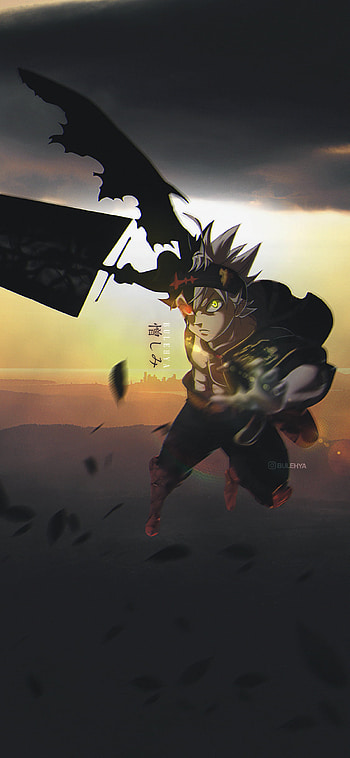 Asta, blackclover, black, clover, manga, blackclover, anime, yami, anime, astaedit HD phone wallpaper