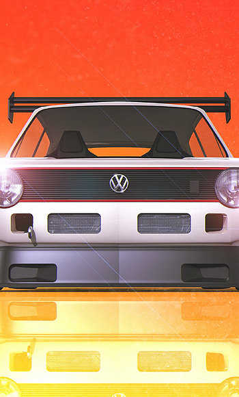 Volkswagen Golf GTI, Digital art HD phone wallpaper