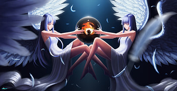 Anime Angel, angel, women, girl, Anime HD wallpaper