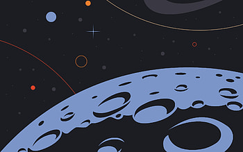 abstract planet, craters, stars, planets, sci-fi, galaxy, NASA, abstract planets HD wallpaper