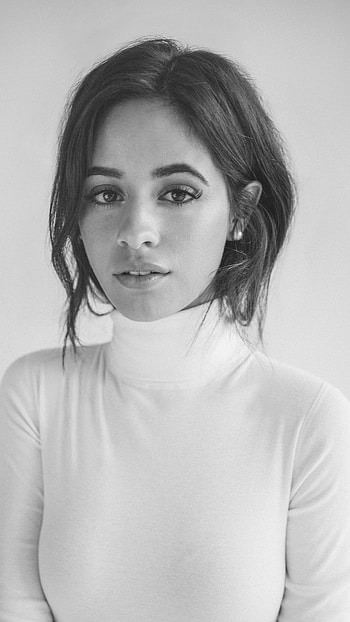 Camila cabello monochrome , High-definition visuals, Stunning backgrounds, Captivating HD phone wallpaper