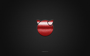 BSD logo, red shiny logo, BSD metal emblem, gray carbon fiber texture, BSD, brands, creative art, BSD emblem HD wallpaper