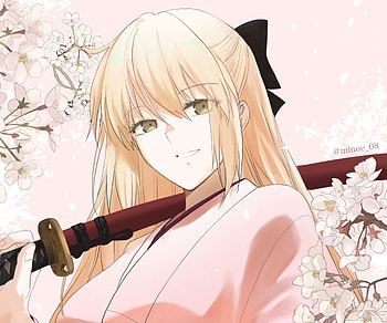 Sakura Saber, Sakura Saber, Anime, Fate/KOHA-ACE HD wallpaper