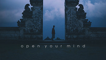 Open Your Mind, typography HD wallpaper