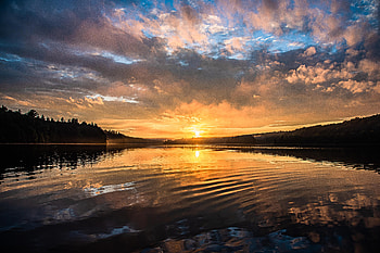 Algonquin Provincial Park ON Canada, nature, sunset, evening, sunrise, canada HD wallpaper