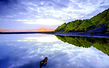 BEAUTIFUL REFLECTION, landscape, sky, nature, ocean HD wallpaper