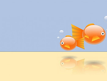 Gold Fish in the Sky, fish, gold, bubbles HD wallpaper