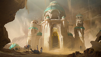 Forgotten palace, fantasy, building HD wallpaper