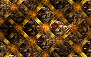 Fractal Pattern, colors, ornament, brown, fractal HD wallpaper
