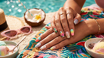 Tropical Summer Nails —, Summer Nails, Manicure, Nail Art HD wallpaper