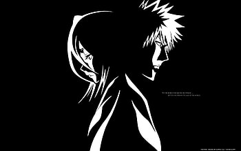 rukia and ichigo, friendship, feeling, art, a poem HD wallpaper
