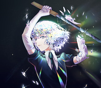 Diamond, Houseki no kuni, arms up, sword HD wallpaper