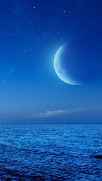 Moon, Sea Side, Moon View HD phone wallpaper