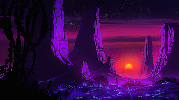 Evening Dreaming, sunset, artist, artwork, digital-art, deviantart HD wallpaper