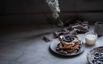 Food, Bilberries, Pancakes, Bakery Products, Baking HD wallpaper