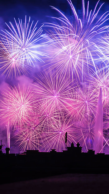 New Year fireworks, , display, Stunning visual HD phone wallpaper
