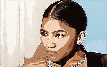 Zendaya, , vector art, Zendaya drawing, creative art, Zendaya art, vector drawing, Zendaya portrait, Zendaya Coleman HD wallpaper