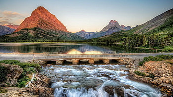 Road, Landscape, Nature, Rivers, Stones, Mountains, Flow, Bridge, Source HD wallpaper