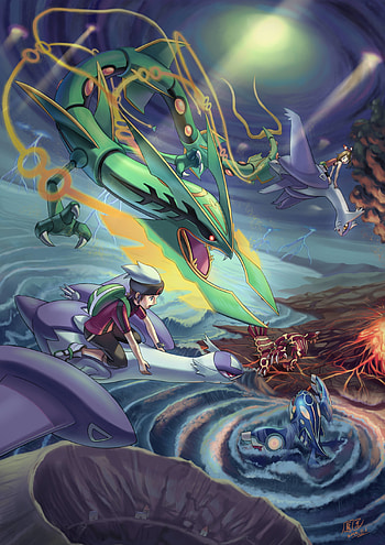 Latios Latias Rayquaza, Kyogre and Groudon HD phone wallpaper